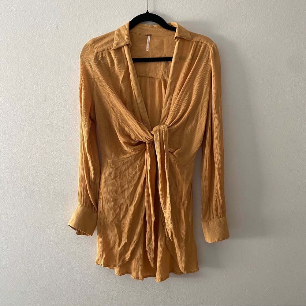 Free People Tunic Tie Front Top Size XS